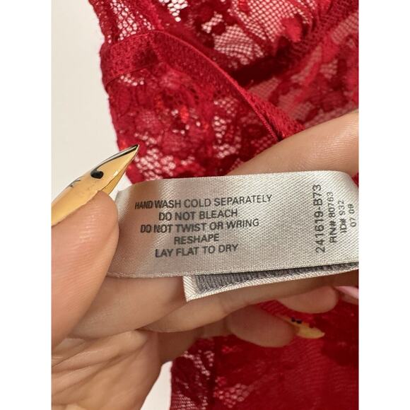 Vintage Victoria's Secret Stretch Lace Mini Dress Bombshell Coquette Flirty Y2K - Picture 9 of 10